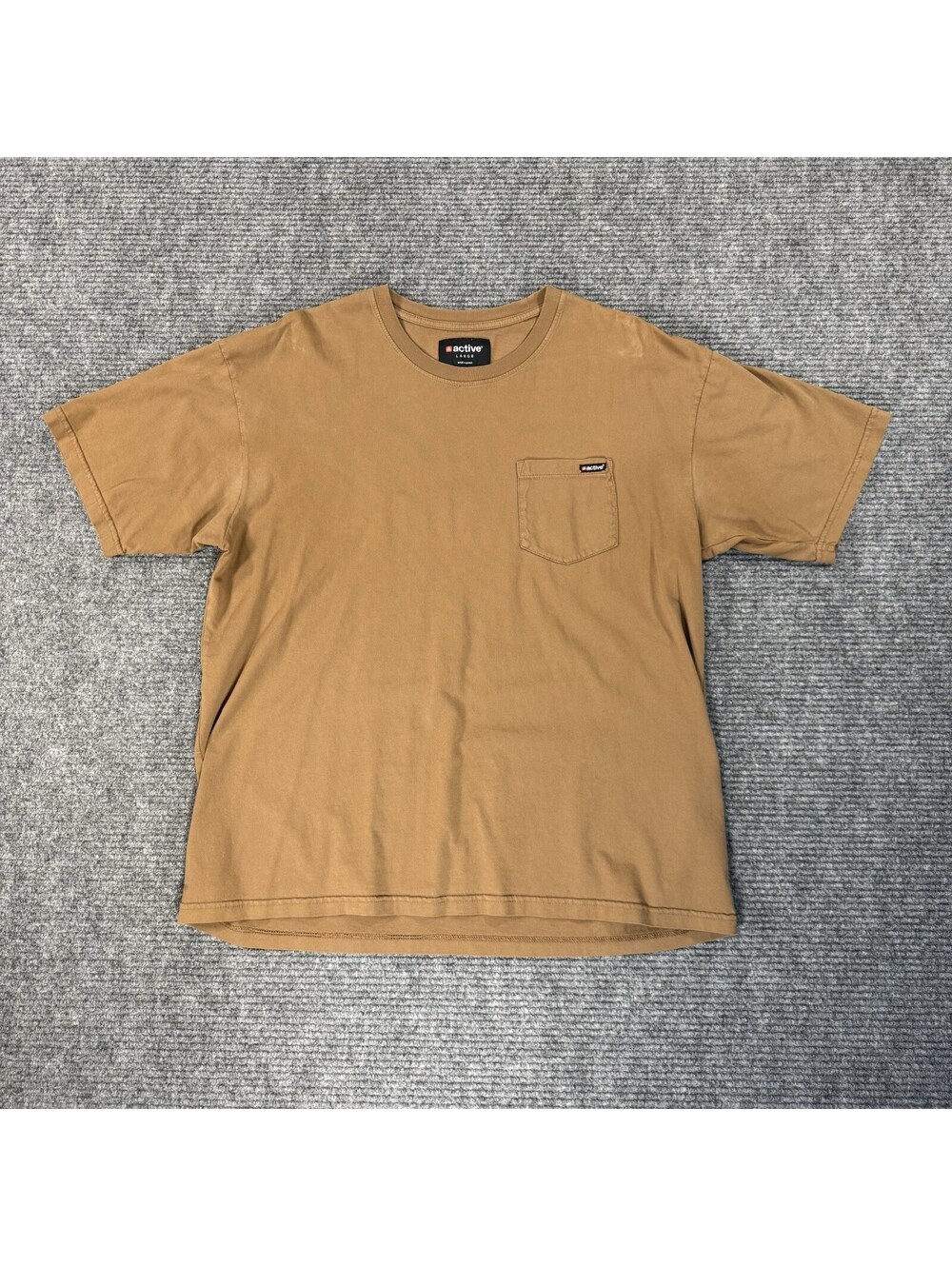 Active Ride Shop Pocket Tee Size Large Brown - Small Discoloration
